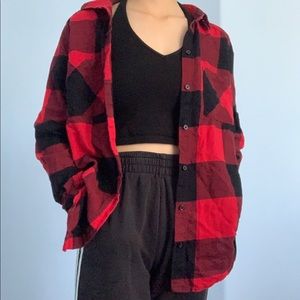 Red and Black H&M Divided Flannel